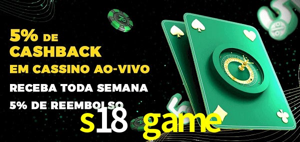 Promoções do cassino ao Vivo s18 game